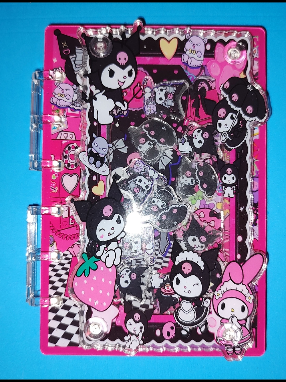 New! Sanrio A7 Kuromi & Melody Anniversary Shaker Notebook